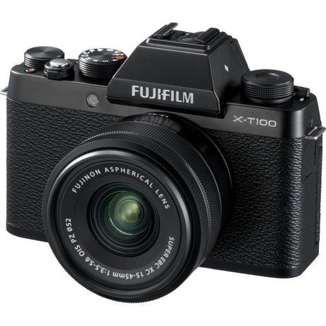 FUJIFILM X-T100 Camera with 15-45mm and 50-230mm Lens Kit (Black)