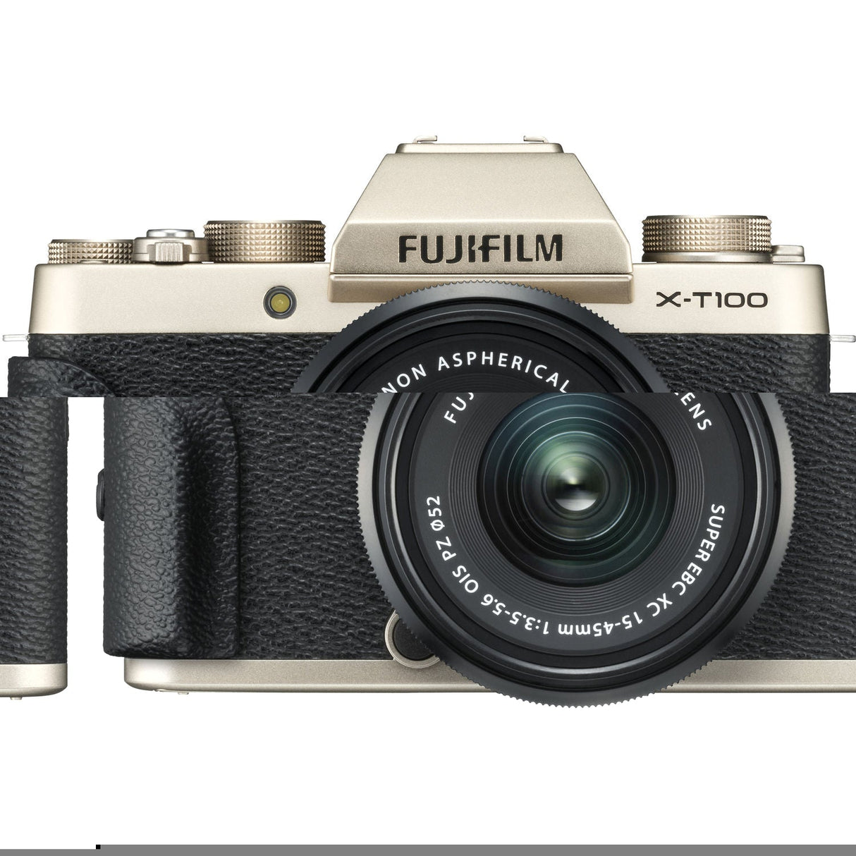 FUJIFILM X-T100 Mirrorless Digital Camera with 15-45mm Lens Champagne Gold