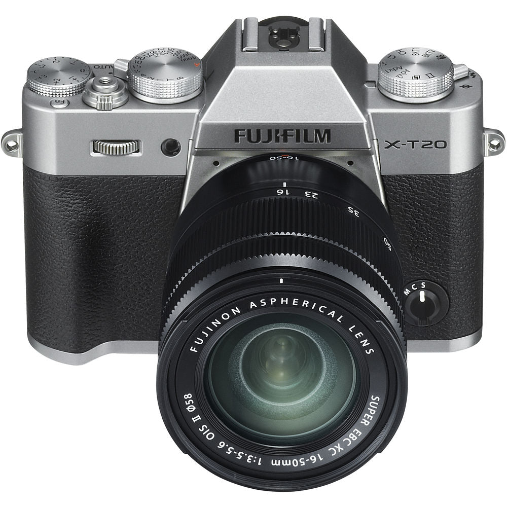 FUJIFILM X-T20 Mirrorless Digital Camera with 16-50mm and 50-230mm Lenses and Grip Kit (Silver)