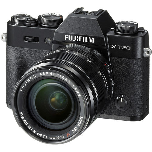 FUJIFILM X-T20 Mirrorless Digital Camera with 18-55mm Lens (Black)