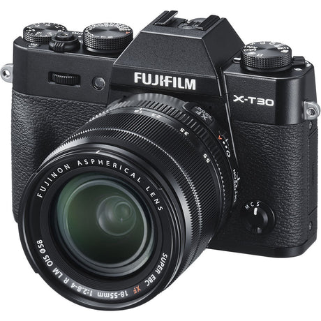 FUJIFILM X-T30 Mirrorless Digital Camera with 18-55mm Lens Black