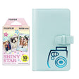 Fujifilm Instax  mini 10X1  shiny star Instant Film with 96-sheet Album for mini film (Ice blue)