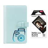 Fujifilm Instax  mini 10X1 black border Instant Film with 96-sheet Album for mini film (Ice blue)