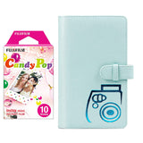 Fujifilm Instax  mini 10X1 candy pop Instant Film with 96-sheet Album for mini film (Ice blue)