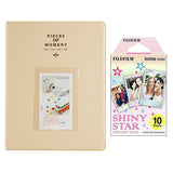 Fujifilm Instax Mini 10X1  shiny star Instant Film With 128-sheet Album for mini film (beige)