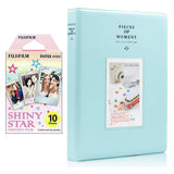 Fujifilm Instax Mini 10X1  shiny star Instant Film With 128-sheet Album for mini film (ice blue)