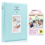 Fujifilm Instax Mini 10X1  shiny star Instant Film With 128-sheet Album for mini film (ice blue)