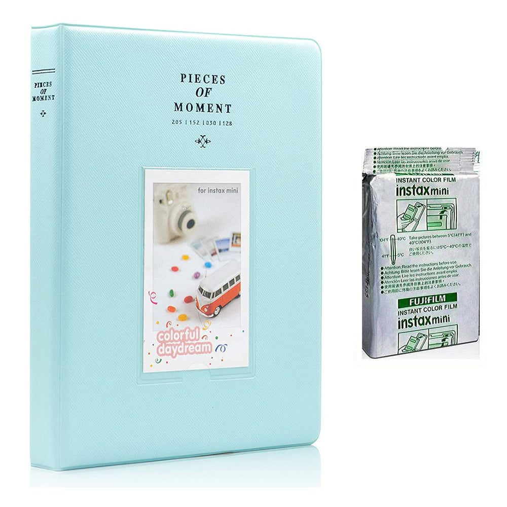 Fujifilm Instax Mini 10X1  shiny star Instant Film With 128-sheet Album for mini film (ice blue)