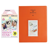Fujifilm Instax Mini 10X1  shiny star Instant Film With 128-sheet Album for mini film (orange)