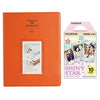 Fujifilm Instax Mini 10X1  shiny star Instant Film With 128-sheet Album for mini film (orange)