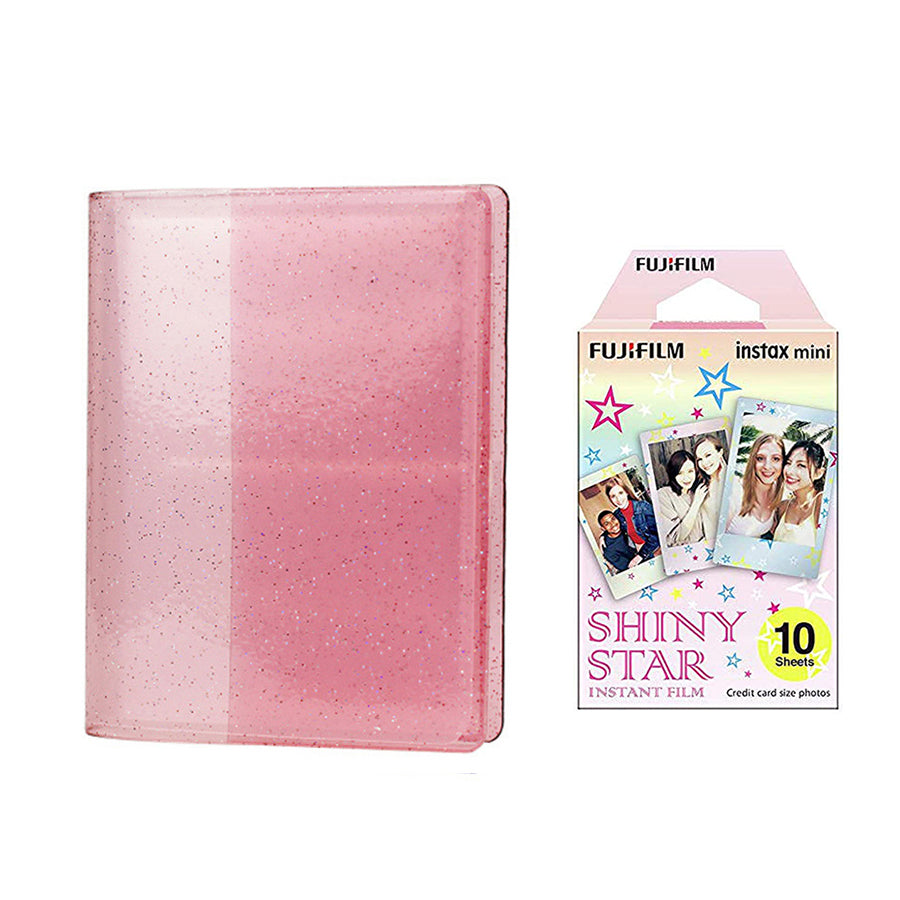 Fujifilm Instax Mini 10X1  shiny star Instant Film with 64-Sheets Album For Mini Film 3 inch