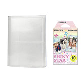 Fujifilm Instax Mini 10X1 shiny star Instant Film with 64-Sheets Album For Mini Film 3 inch lce white
