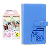 Fujifilm Instax Mini 10X1  shiny star Instant Film with 96-sheet Album for mini film  (Cobalt blue)