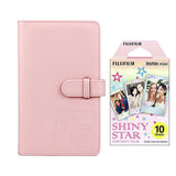 Fujifilm Instax Mini 10X1 shiny star Instant Film with 96-sheet Album for mini film Blush pink