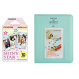 Fujifilm Instax Mini 10X1 shiny star Instant Film with Instax Time Photo Album 64 Sheets Ice blue