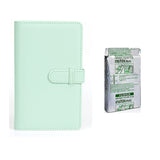 Fujifilm Instax Mini 10X1 Instant Film With 108-Sheets Album For Mini Film (3 inch) Mint Green