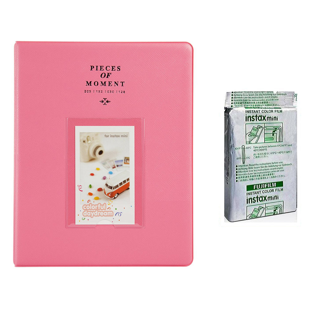 Fujifilm Instax Mini 10X1 airmail Instant Film With 128-sheet Album for mini film (FLAMINGO PINK)