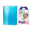 Fujifilm Instax Mini 10X1 airmail Instant Film with 64-Sheets Album For Mini Film 3 inch (sky blue)