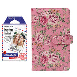 Fujifilm Instax Mini 10X1 airmail Instant Film with 96-sheet Album for mini film Pink rose
