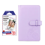 Fujifilm Instax Mini 10X1 airmail Instant Film with 96-sheet Album for mini film Lilac purple