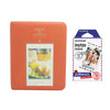 Fujifilm Instax Mini 10X1 airmail Instant Film with Instax Time Photo Album 64 Sheets (Orange)