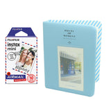 Fujifilm Instax Mini 10X1 airmail Instant Film with Instax Time Photo Album 64 Sheets Water Blue