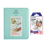 Fujifilm Instax Mini 10X1 airmail Instant Film with Instax Time Photo Album 64 Sheets Ice blue