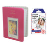 Fujifilm Instax Mini 10X1 airmail Instant Film with Instax Time Photo Album 64 Sheets (rose red)