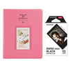 Fujifilm Instax Mini 10X1 black border Instant Film With 128-sheet Album for mini film (FLAMINGO PINK)