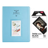 Fujifilm Instax Mini 10X1 black border Instant Film With 128-sheet Album for mini film (blue)