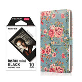 Fujifilm Instax Mini 10X1 black border Instant Film with 96-sheet Album for mini film Blue rose