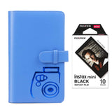 Fujifilm Instax Mini 10X1 black border Instant Film with 96-sheet Album for mini film Cobalt blue