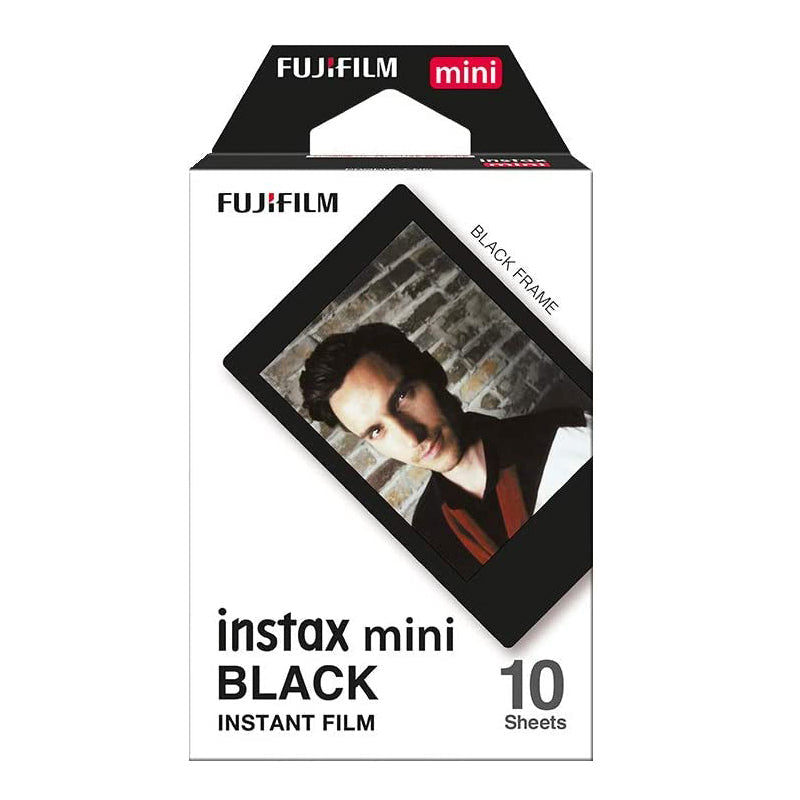 Fujifilm Instax Mini 10X1 black border Instant Film with 96-sheet Album for mini film (Charcoal gray)