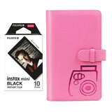 Fujifilm Instax Mini 10X1 black border Instant Film with 96-sheet Album for mini film Flamingo pink