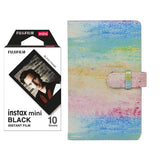Fujifilm Instax Mini 10X1 black border Instant Film with 96-sheet Album for mini film (Watercolor)