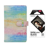 Fujifilm Instax Mini 10X1 black border Instant Film with 96-sheet Album for mini film (Watercolor)