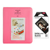 Fujifilm Instax Mini 10X1 black border Instant Film with Instax Time Photo Album 64 Sheets (FLAMINGO PINK)
