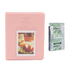 Fujifilm Instax Mini 10X1 black border Instant Film with Instax Time Photo Album 64 Sheets (Peach pink)