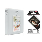 Fujifilm Instax Mini 10X1 black border Instant Film with Instax Time Photo Album 64 Sheets
