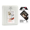 Fujifilm Instax Mini 10X1 black border Instant Film with Instax Time Photo Album 64 Sheets (ice white)
