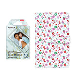 Fujifilm Instax Mini 10X1 blue marble Instant Film with 96-sheet Album for mini film Flower