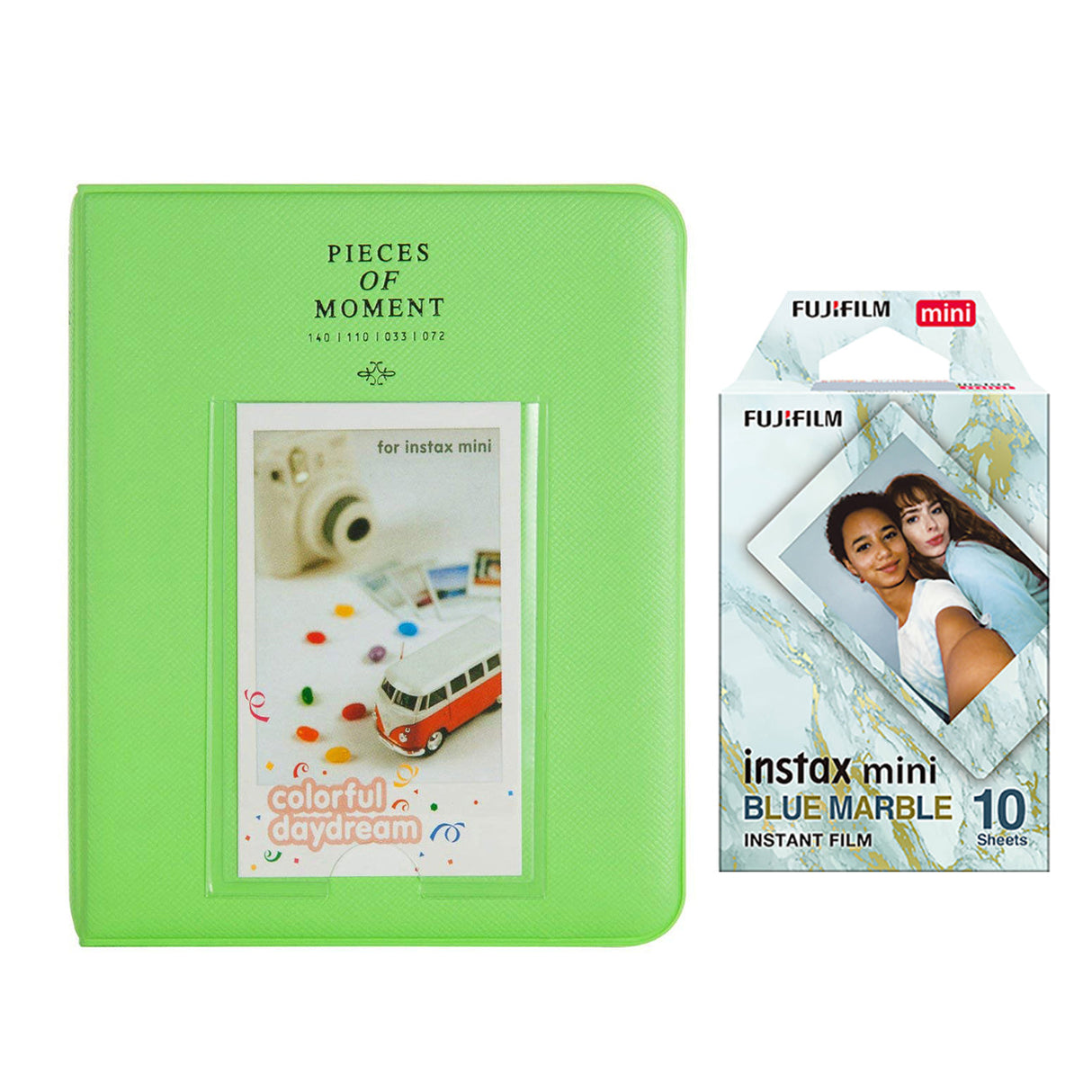 Fujifilm Instax Mini 10X1 blue marble Instant Film with Instax Time Photo Album 64 Sheets