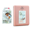 Fujifilm Instax Mini 10X1 blue marble Instant Film with Instax Time Photo Album 64 Sheets (blush pink)