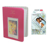 Fujifilm Instax Mini 10X1 blue marble Instant Film with Instax Time Photo Album 64 Sheets (rose red)