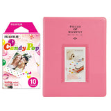 Fujifilm Instax Mini 10X1 candy pop Instant Film With 128-sheet Album for mini film Flamingo pink