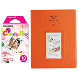Fujifilm Instax Mini 10X1 candy pop Instant Film With 128-sheet Album for mini film (orange)