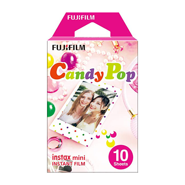Fujifilm Instax Mini 10X1 candy pop Instant Film with 64-Sheets Album For Mini Film 3 inch (charcoal gray)