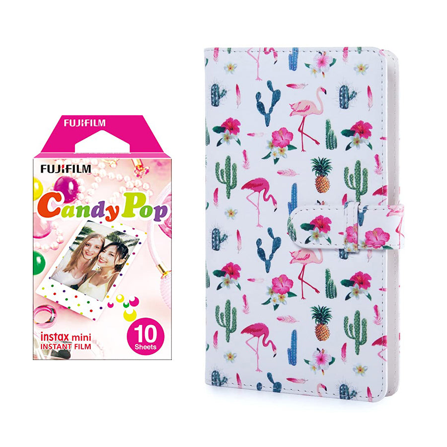 Fujifilm Instax Mini 10X1 candy pop Instant Film with 96-sheet Album for mini film