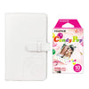 Fujifilm Instax Mini 10X1 candy pop Instant Film with 96-sheet Album for mini film (lce white)