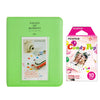 Fujifilm Instax Mini 10X1 candy pop Instant Film with Instax Time Photo Album 64 Sheets (LIME GREEN)